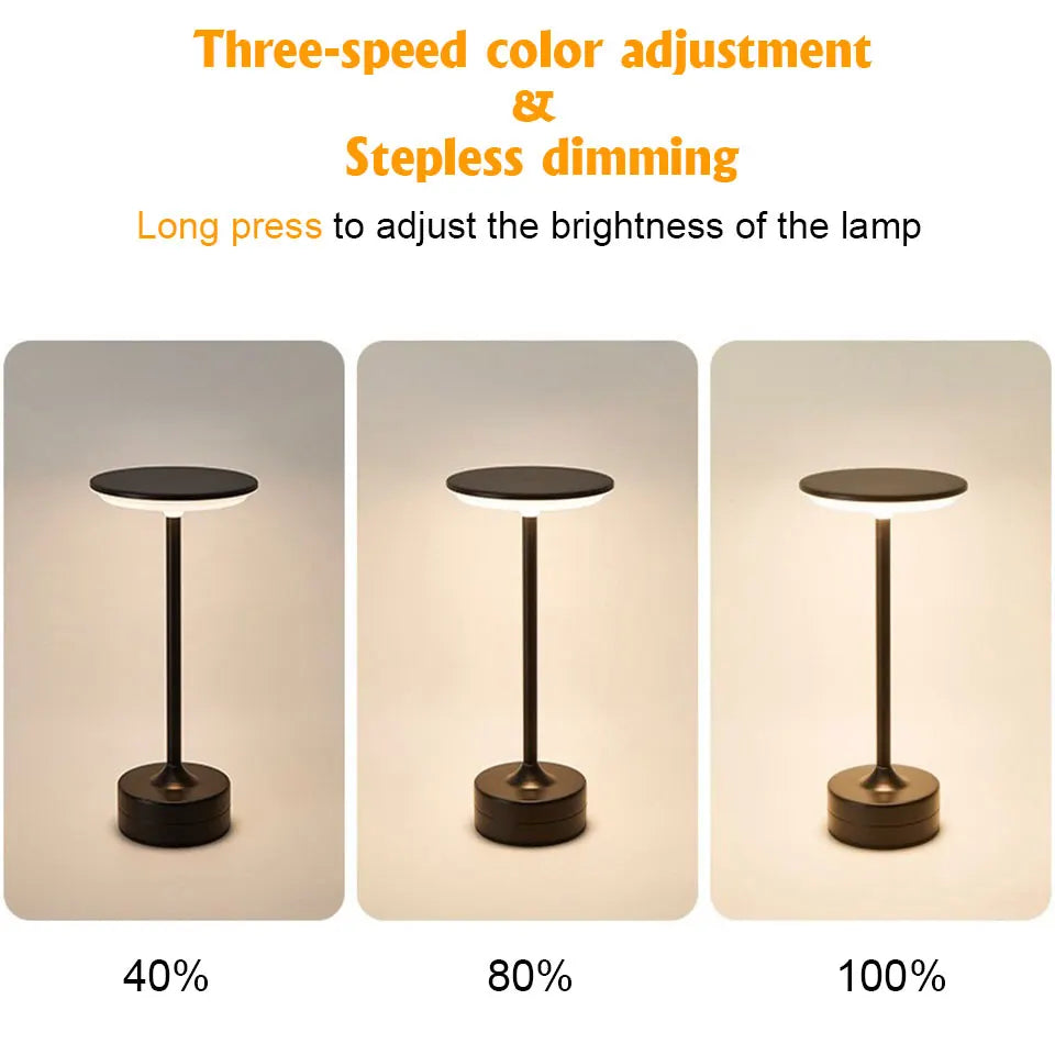 Touch Sensor LED Table Lamp – USB Rechargeable