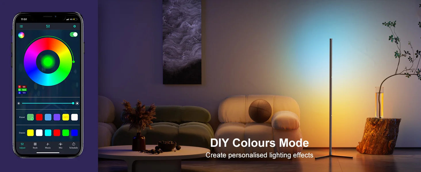 RGB Dream Color Music Sync Floor Lamp