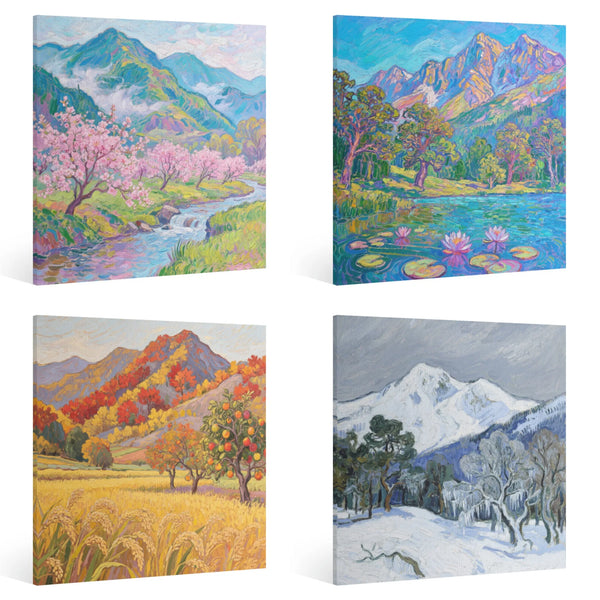 The Four Seasons Canvas Wall Art Print
