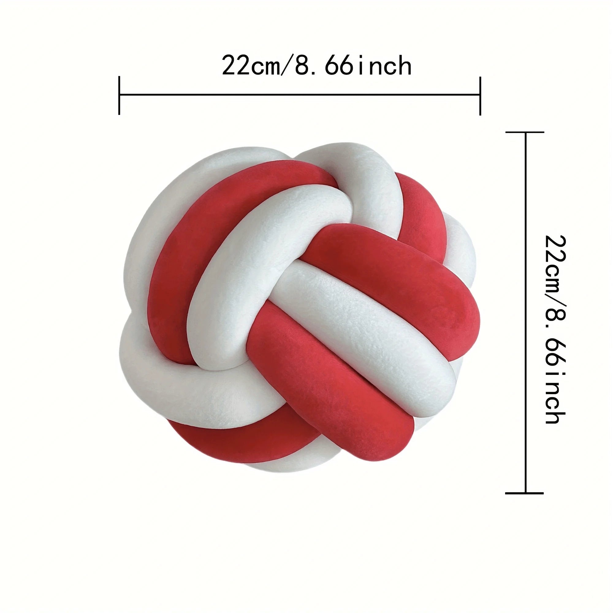 Handmade Knot Ball Throw Pillow – Round Plush Cushion