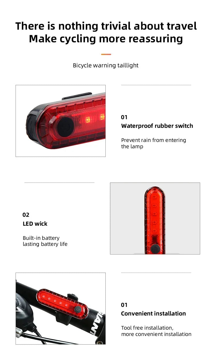 USB Rechargeable Rear Bike Tail Light – Ultra Bright and Easy to Install