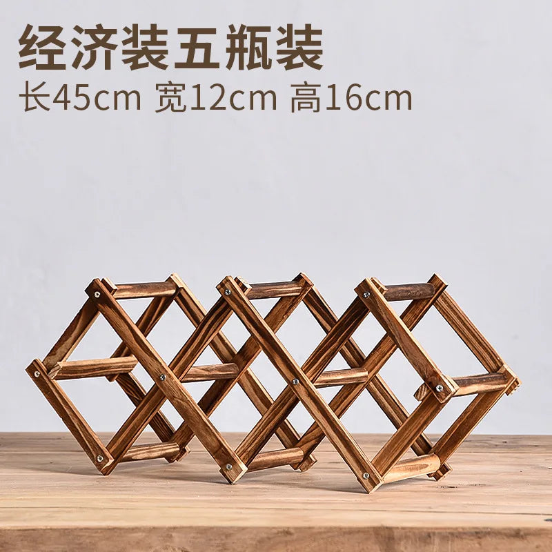 Stackable Wooden Wine Storage Rack (3–10 Bottles)