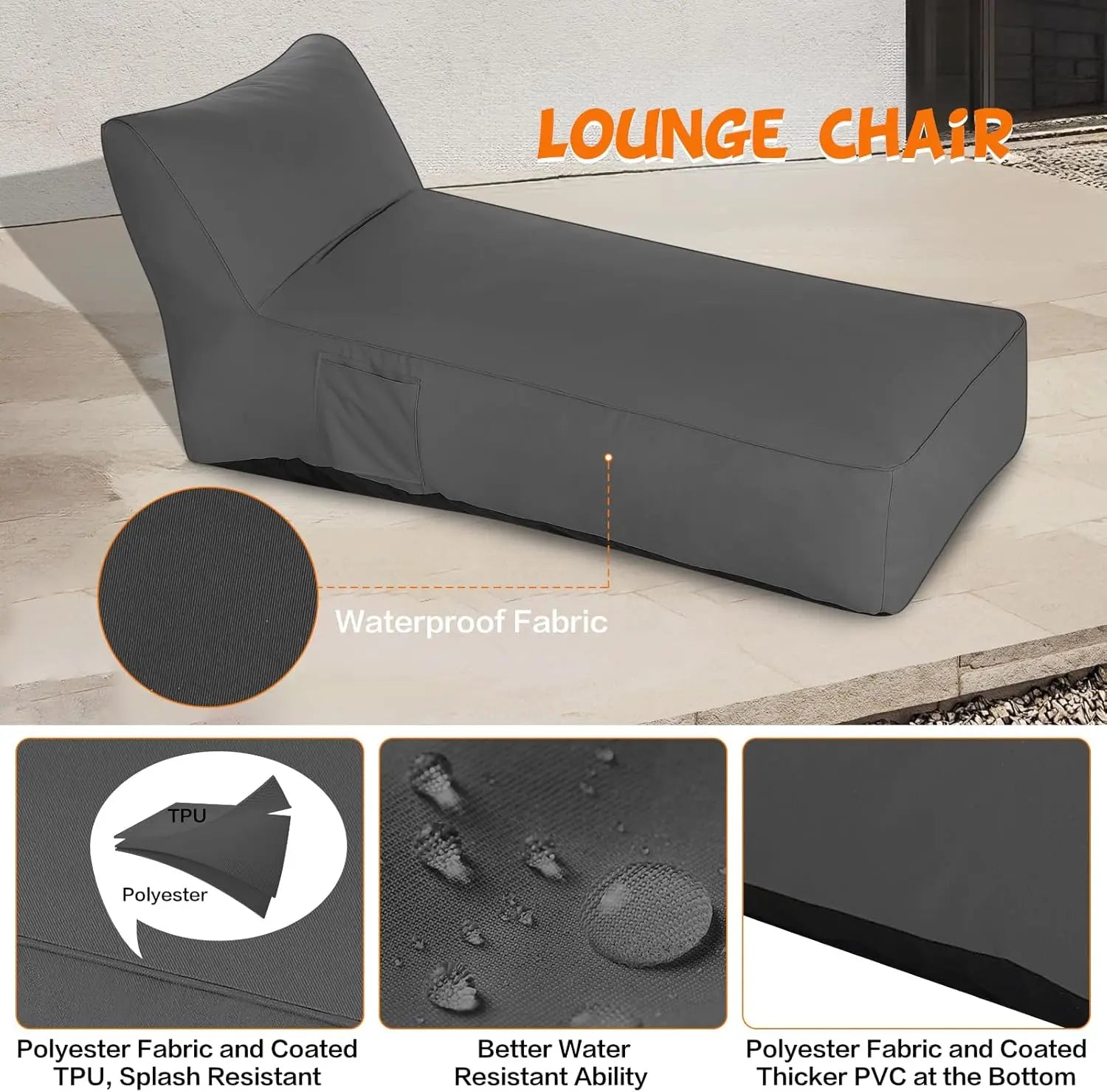 Outdoor Chaise Lounge Recliner – UV & Water Resistant