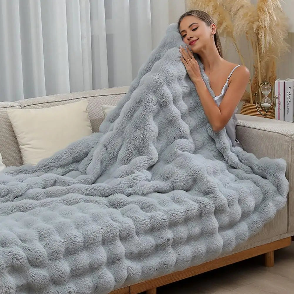 200cm Thick Fuzzy Plush Winter Throw Blanket