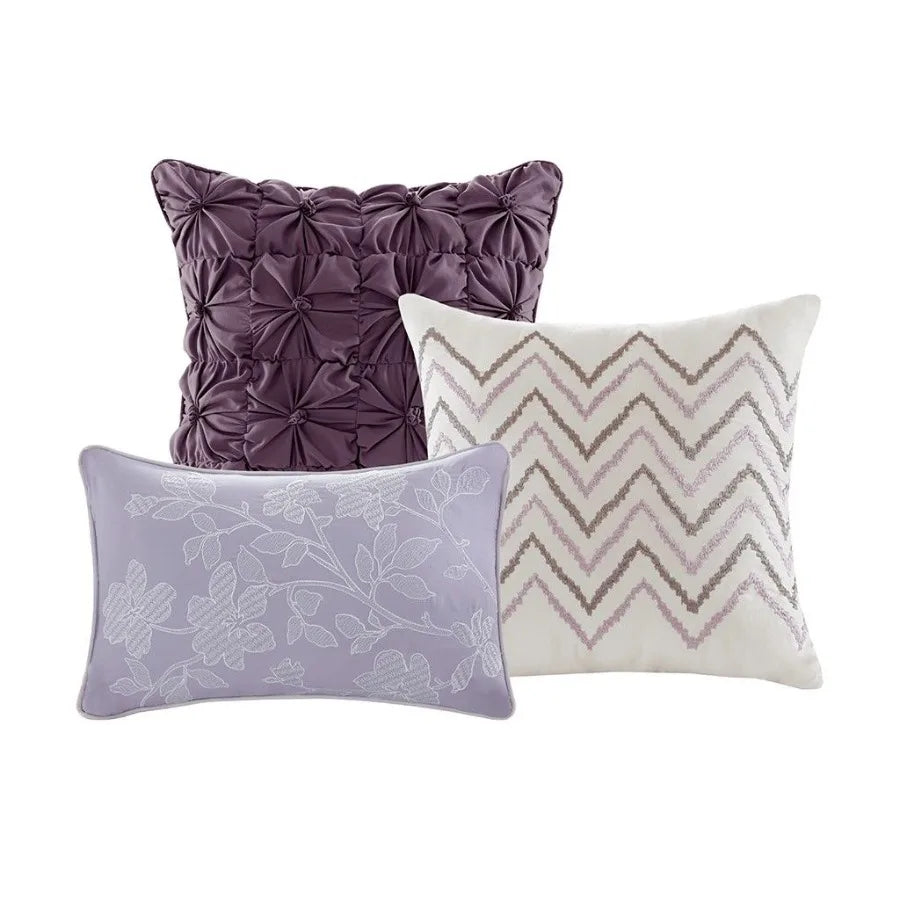 6-Piece Taupe Printed Quilt Set – King/Cal King