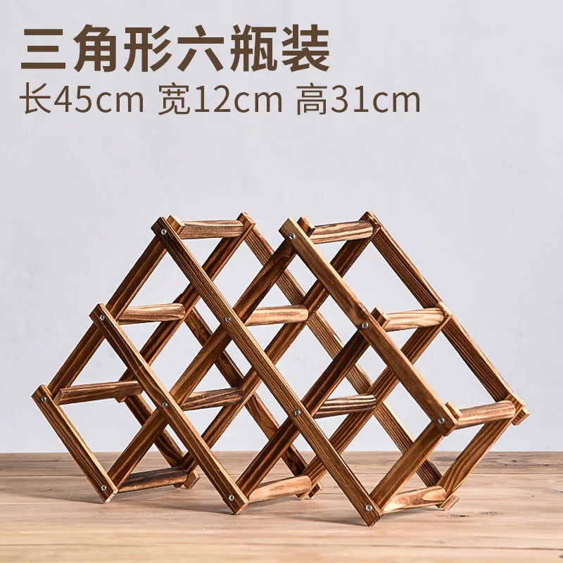 Stackable Wooden Wine Storage Rack (3–10 Bottles)