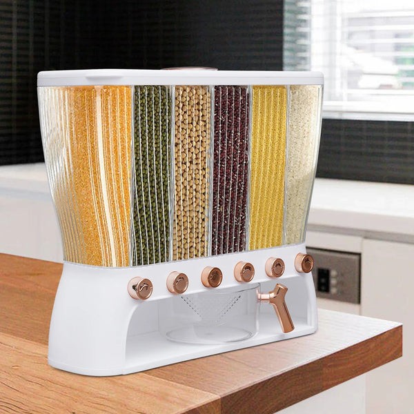 Six-Grid Dry Food Dispenser – 10kg Capacity