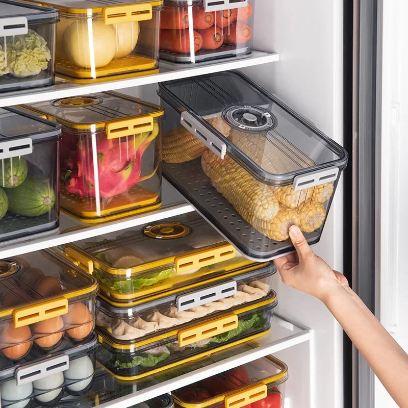 High-Capacity Kitchen Food Storage Organizer Box