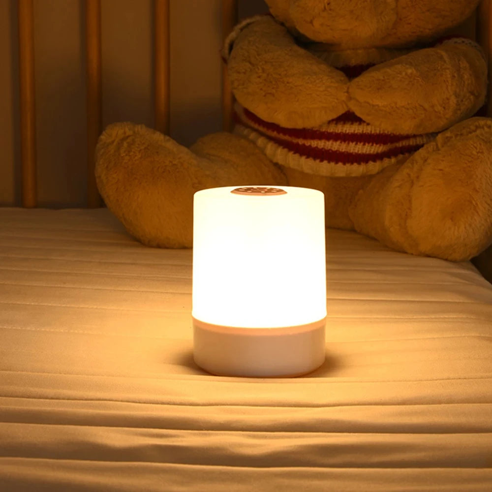 Touch Night Lamp with 3 Dimming Modes – USB Rechargeable