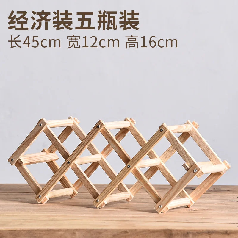 Stackable Wooden Wine Storage Rack (3–10 Bottles)