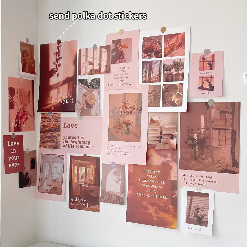 Nordic Retro Wall Photo Card Stickers