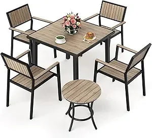 8-Piece Outdoor Aluminum Patio Dining Set with Table & Chairs