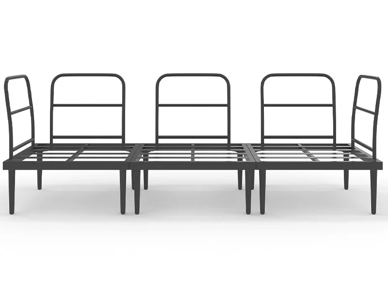 4-Piece Metal Outdoor Sectional Set with 6-Inch Olefin Cushions
