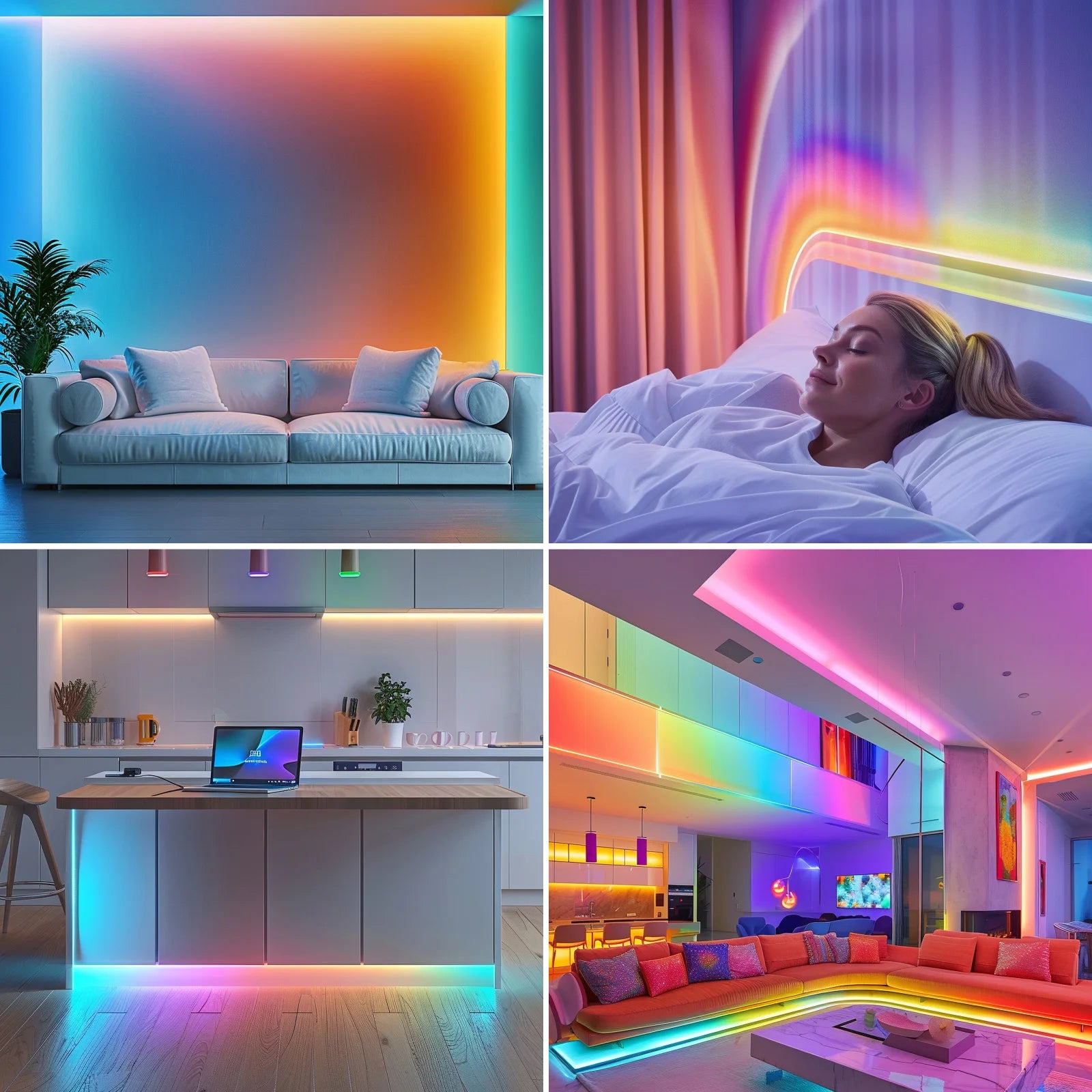 200ft Smart RGB LED Light Strip with Music Sync
