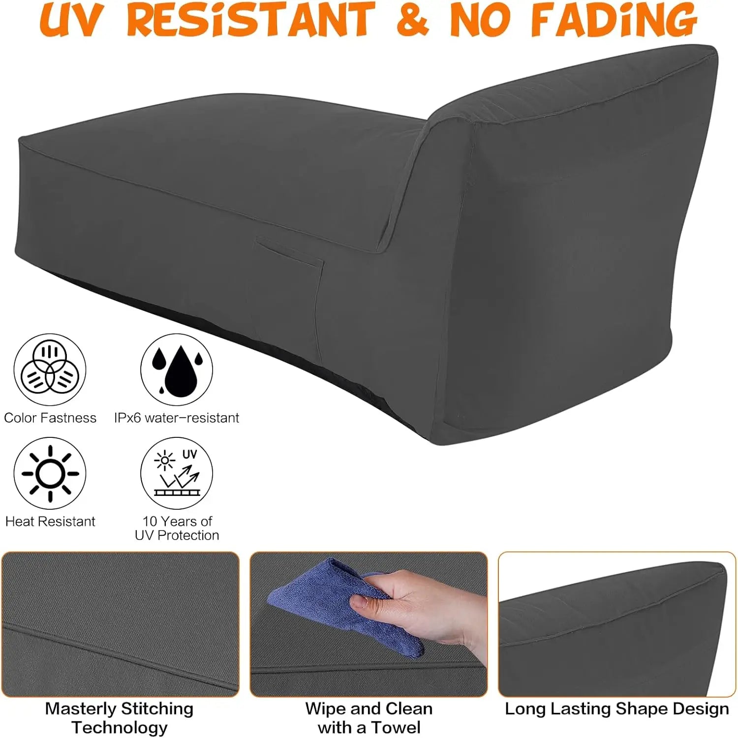 Outdoor Chaise Lounge Recliner – UV & Water Resistant
