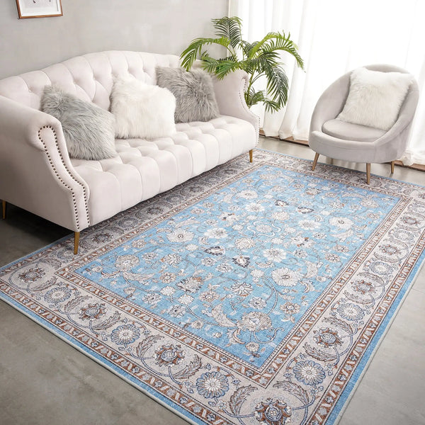 Lochas Vintage Floral Low-Pile Area Rug