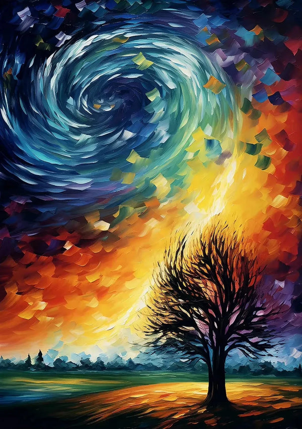 Abstract Colorful Landscape Canvas Wall Art