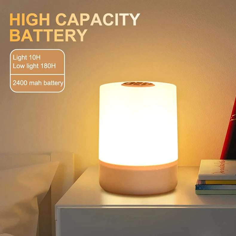 Touch Night Lamp with 3 Dimming Modes – USB Rechargeable