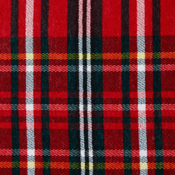 Christmas Plaid Chenille Throw Blanket – Red & Green