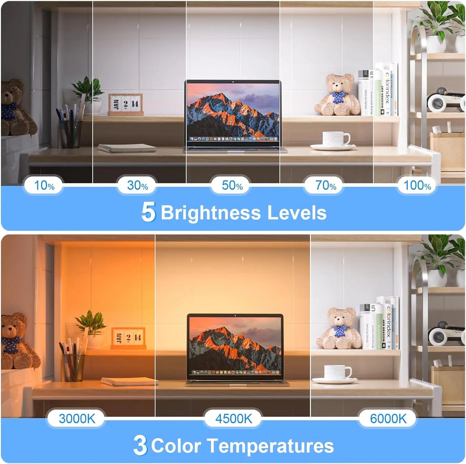 WILLED 5W Dimmable Rechargeable Night & Makeup Light