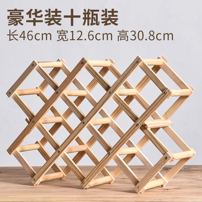 Stackable Wooden Wine Storage Rack (3–10 Bottles)