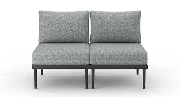 4-Piece Metal Outdoor Sectional Set with 6-Inch Olefin Cushions