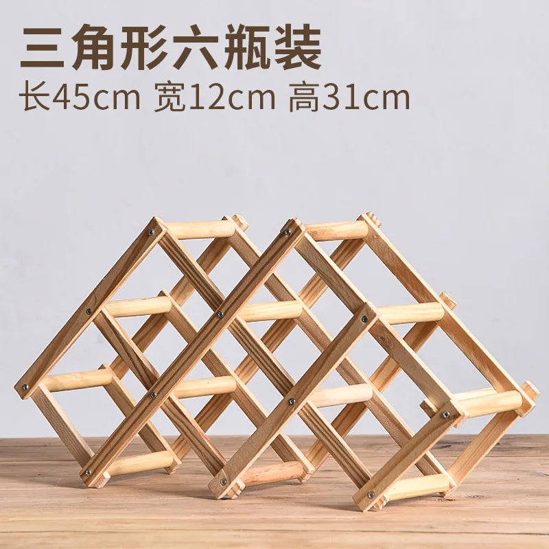 Stackable Wooden Wine Storage Rack (3–10 Bottles)