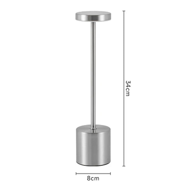 Rechargeable LED Touch Metal Table Lamp with 3 Colors