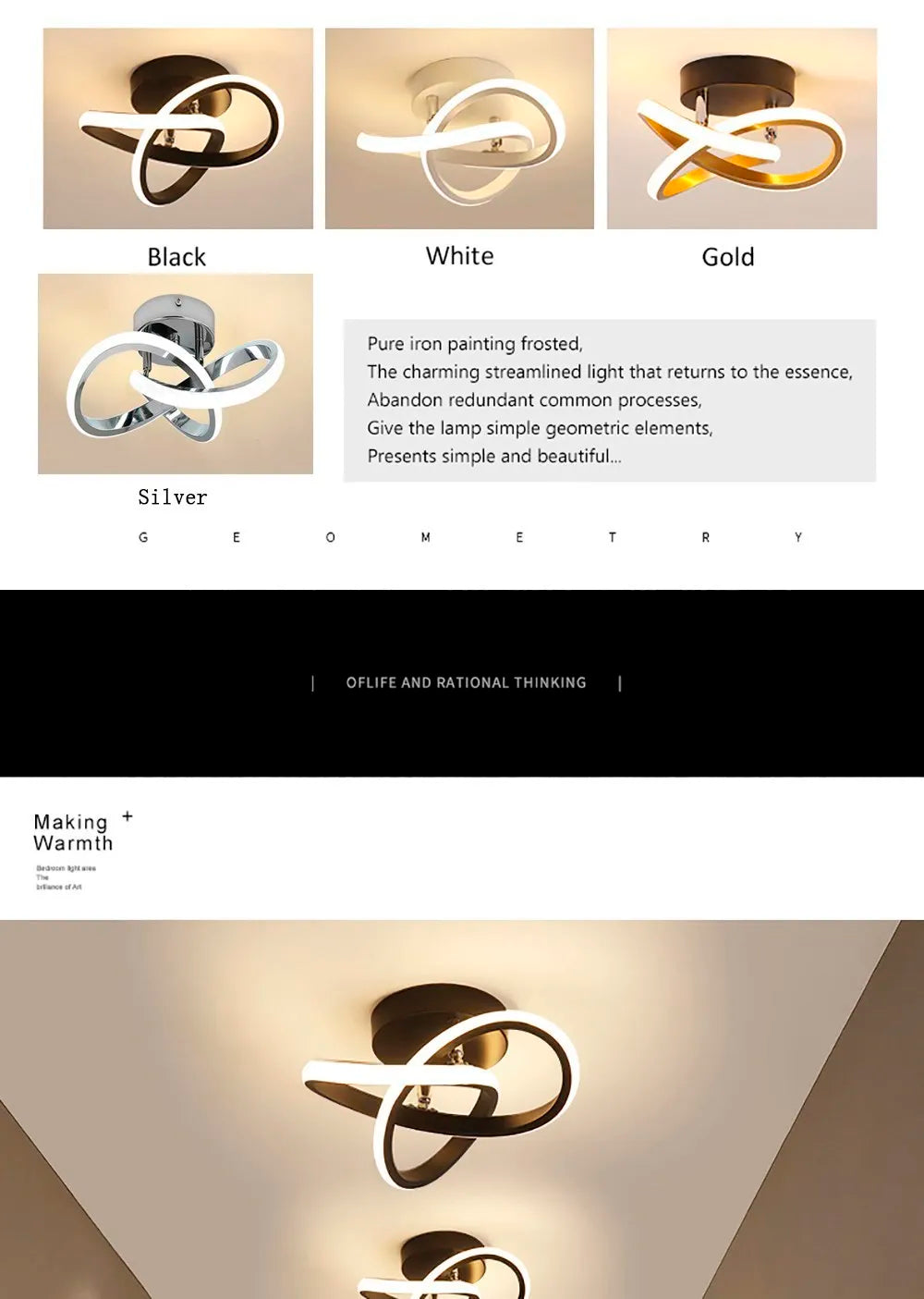Modern LED Strip Ceiling Aisle Lights