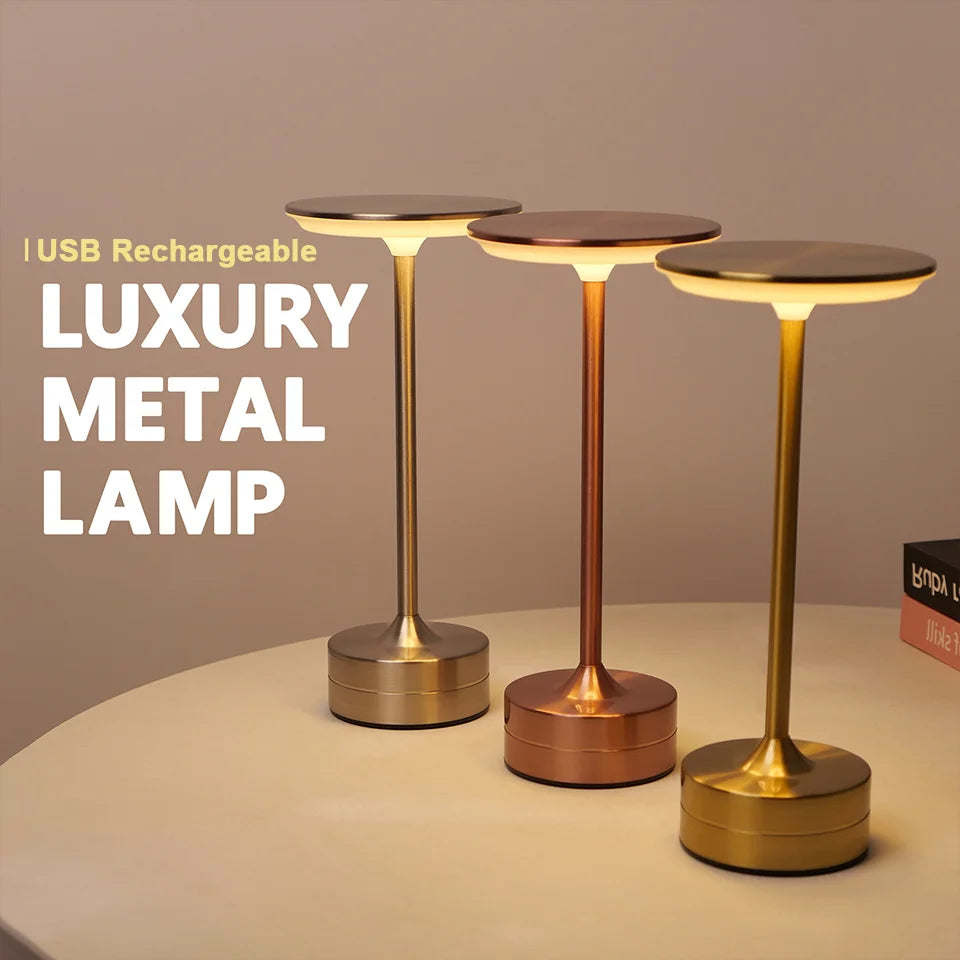 Touch Sensor LED Table Lamp – USB Rechargeable