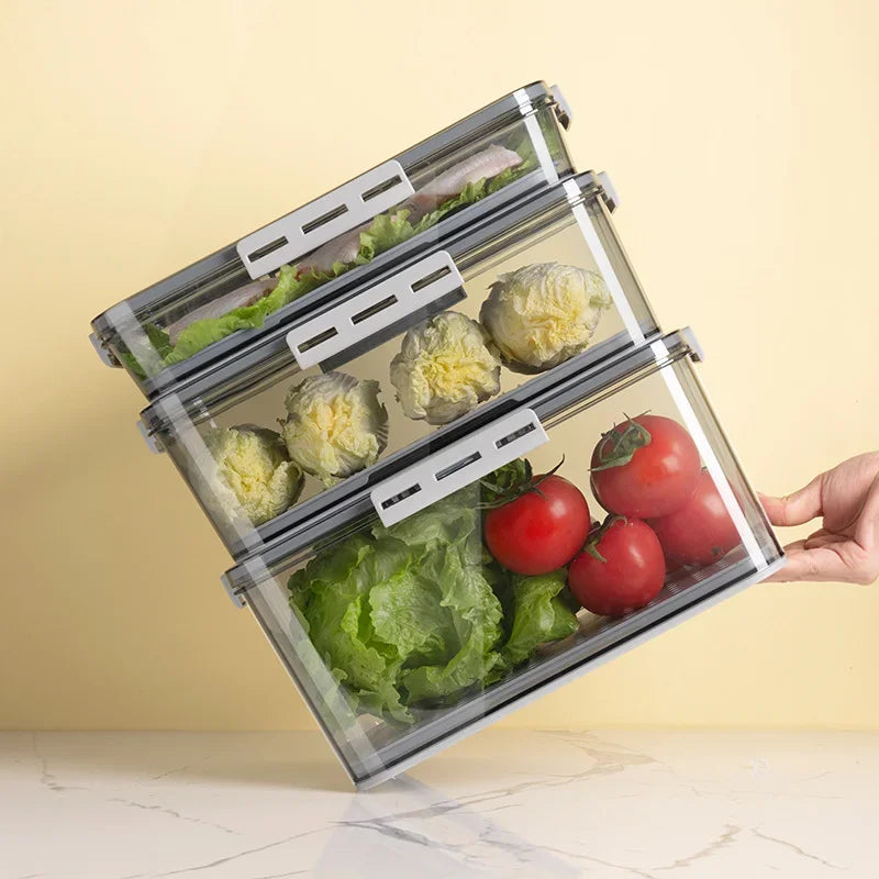 High-Capacity Kitchen Food Storage Organizer Box