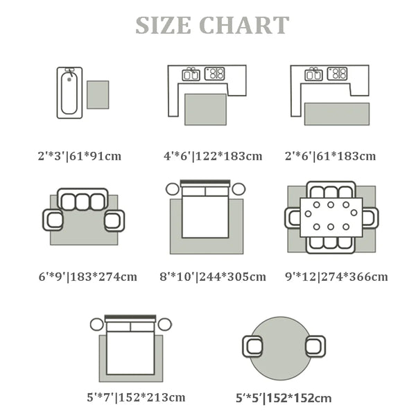 Orhopui Washable Vintage Area Rug with Non-Slip Backing