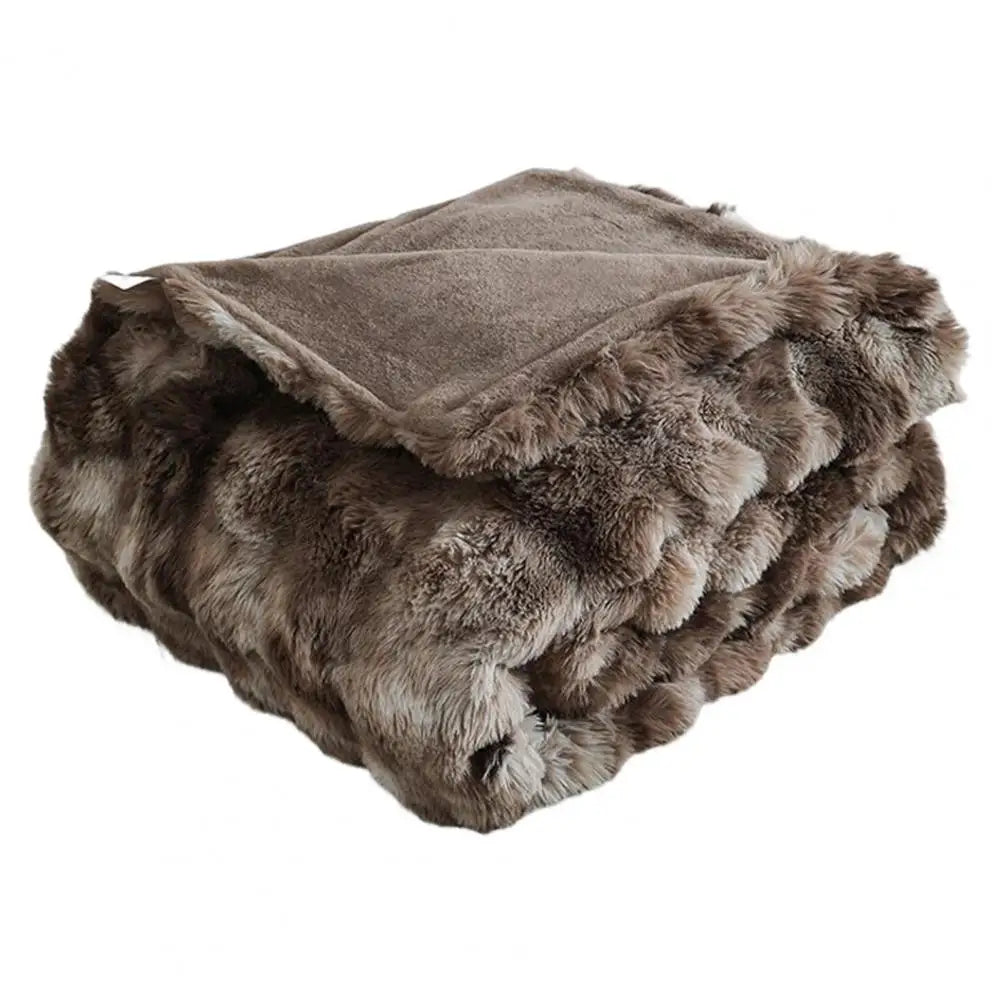 Lightweight Bubble Plush Throw Blanket