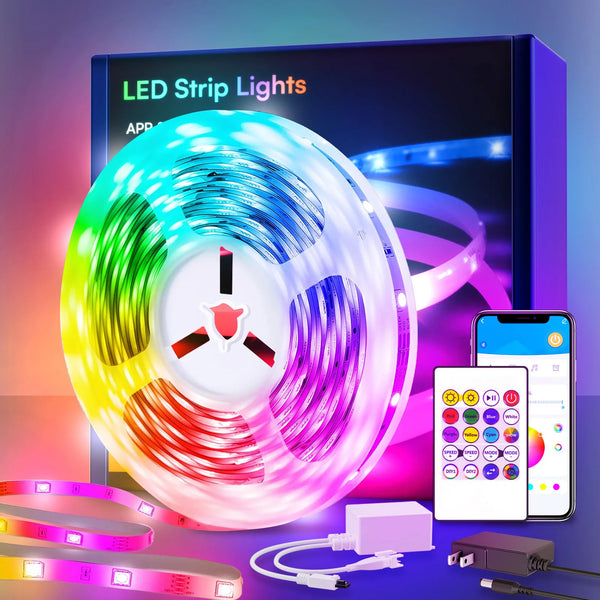 200ft Smart RGB LED Light Strip with Music Sync