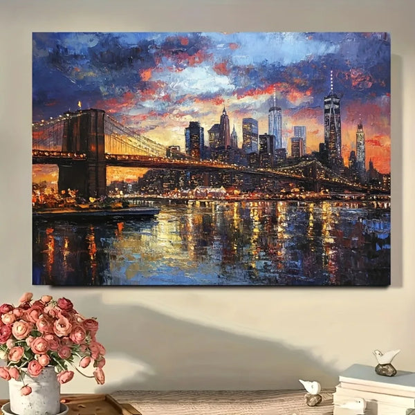 Framed NYC Skyline Canvas Print