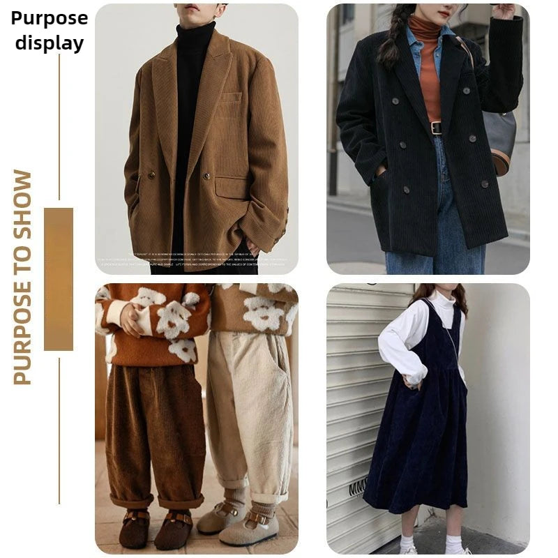 Thick Corduroy Cotton Fabric by the Meter