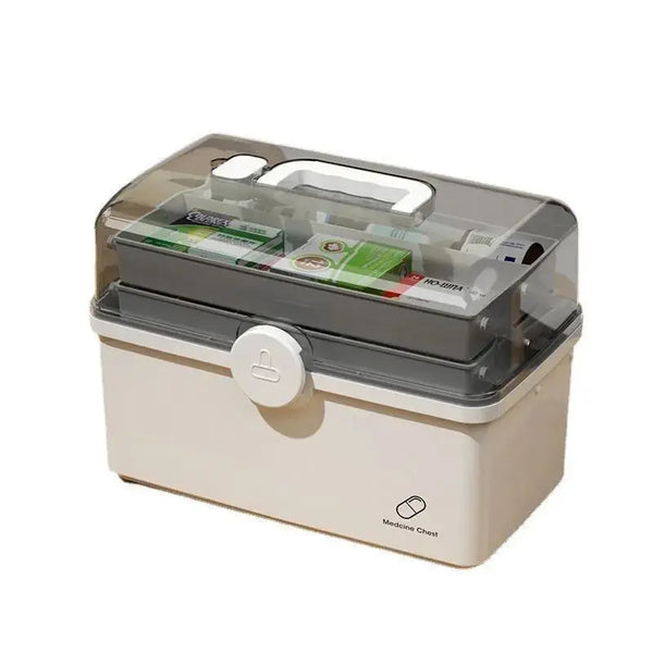 White Multi-Layer Home Medicine Storage Box