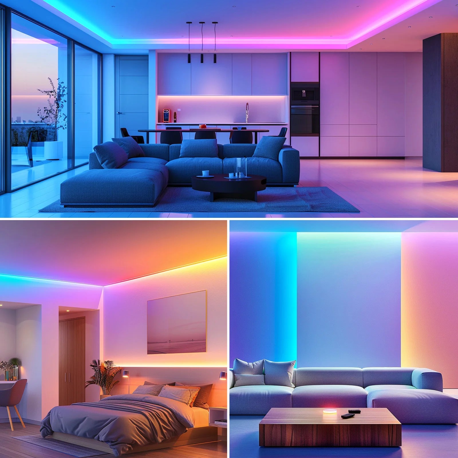 200ft Smart RGB LED Light Strip with Music Sync