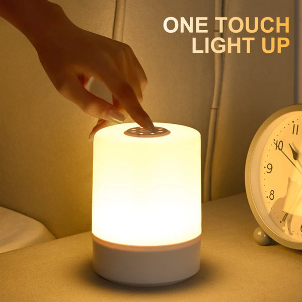 Touch Night Lamp with 3 Dimming Modes – USB Rechargeable