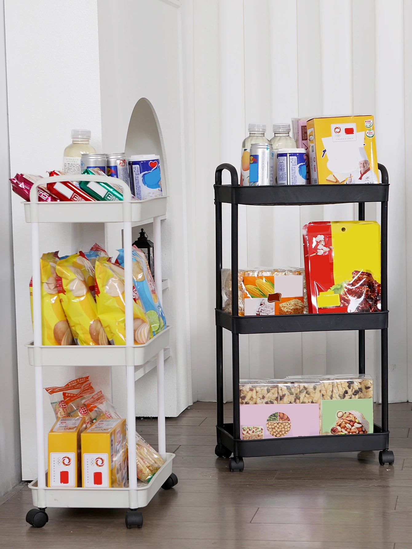 Plastic Rolling Utility Cart with Handle