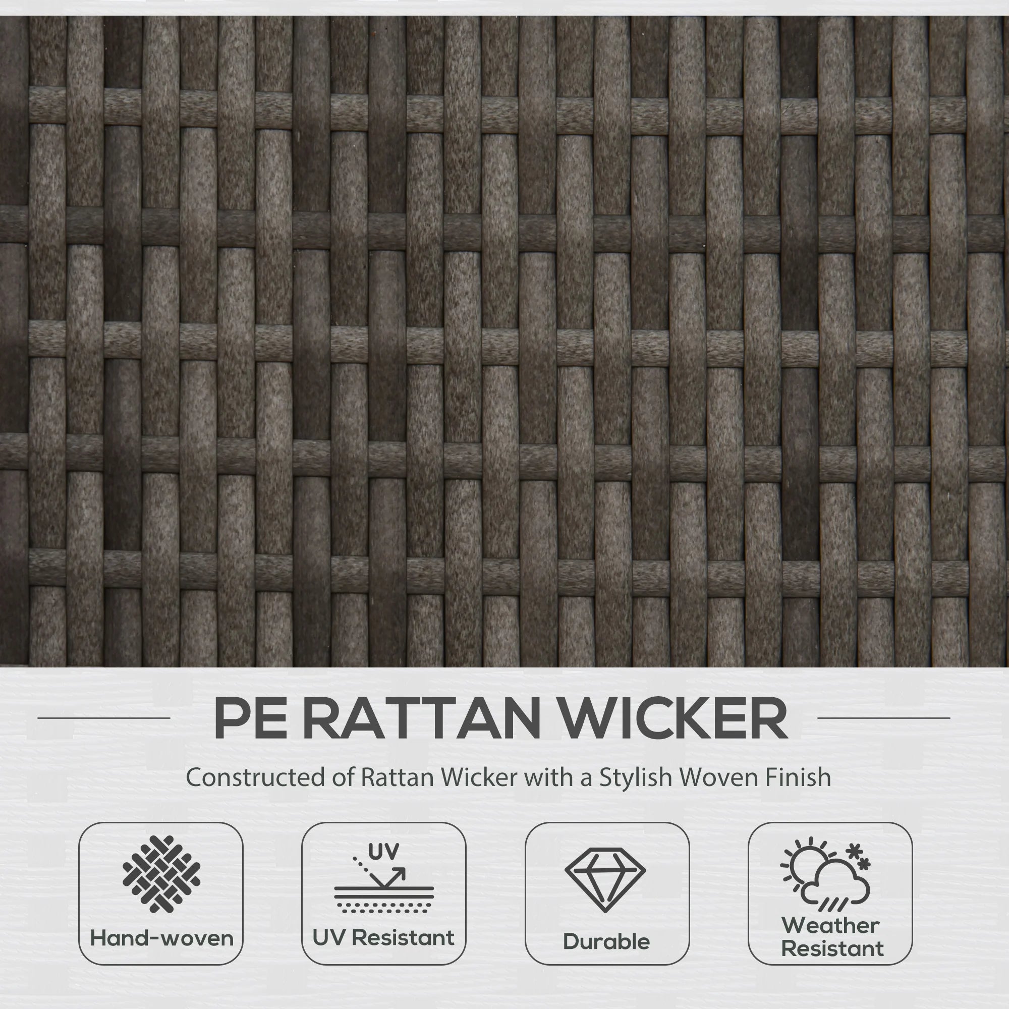 5-Piece Outdoor Rattan Wicker Sofa Set