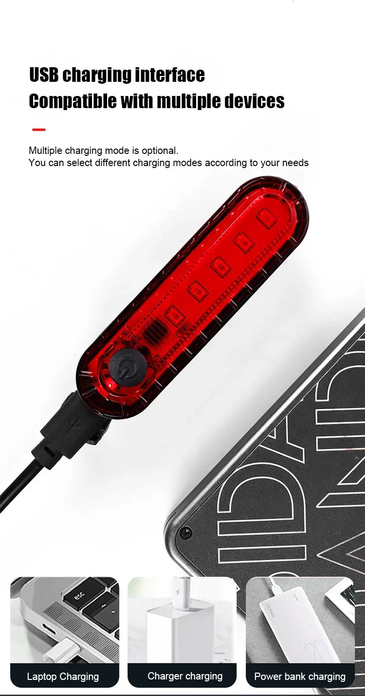 USB Rechargeable Rear Bike Tail Light – Ultra Bright and Easy to Install