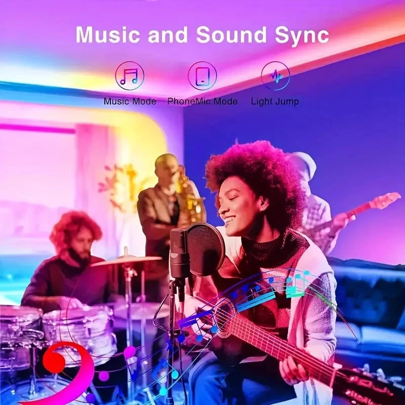 200ft Smart RGB LED Light Strip with Music Sync