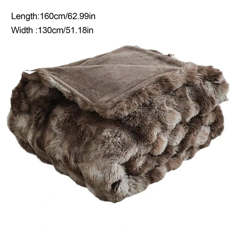 Lightweight Bubble Plush Throw Blanket