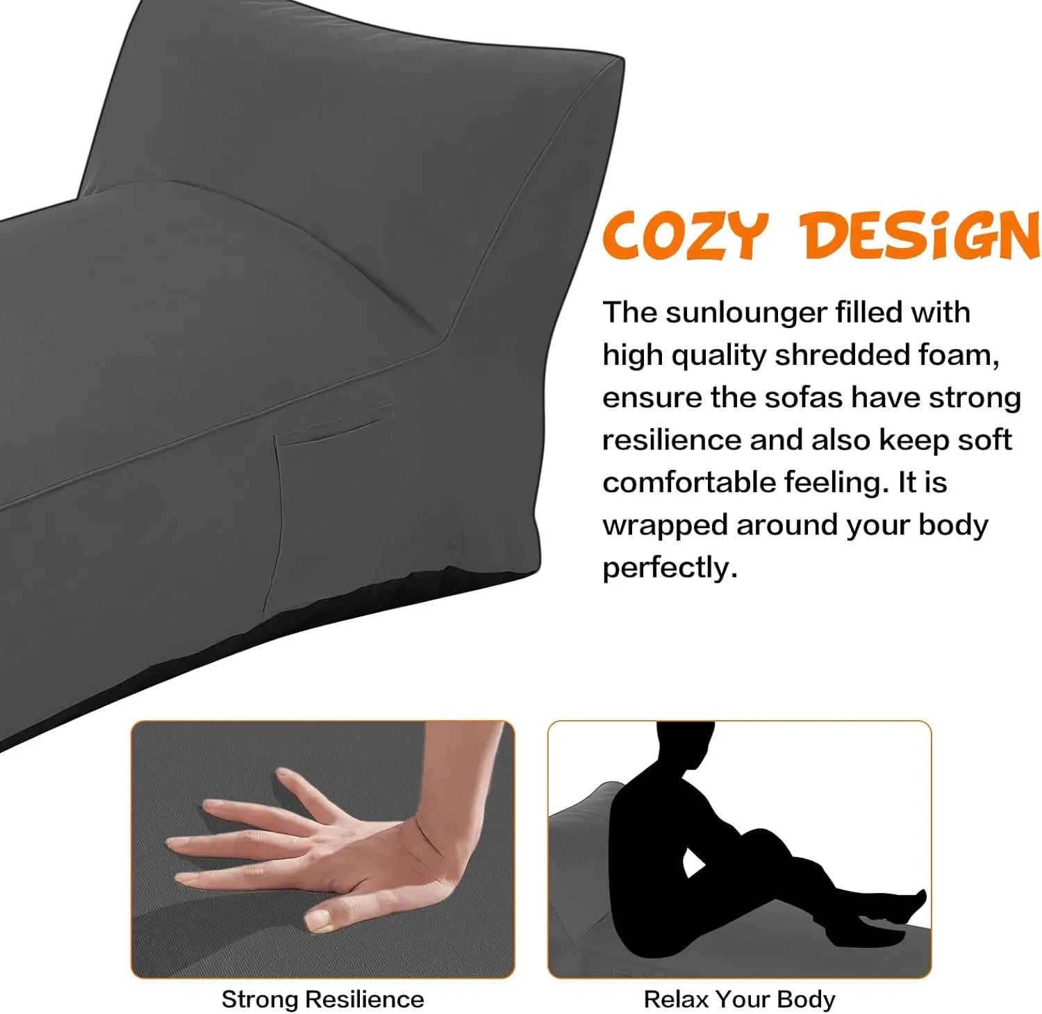 Outdoor Chaise Lounge Recliner – UV & Water Resistant