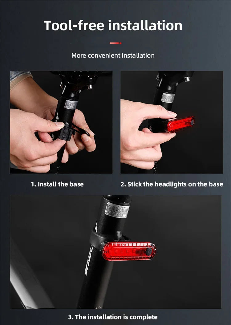 USB Rechargeable Rear Bike Tail Light – Ultra Bright and Easy to Install