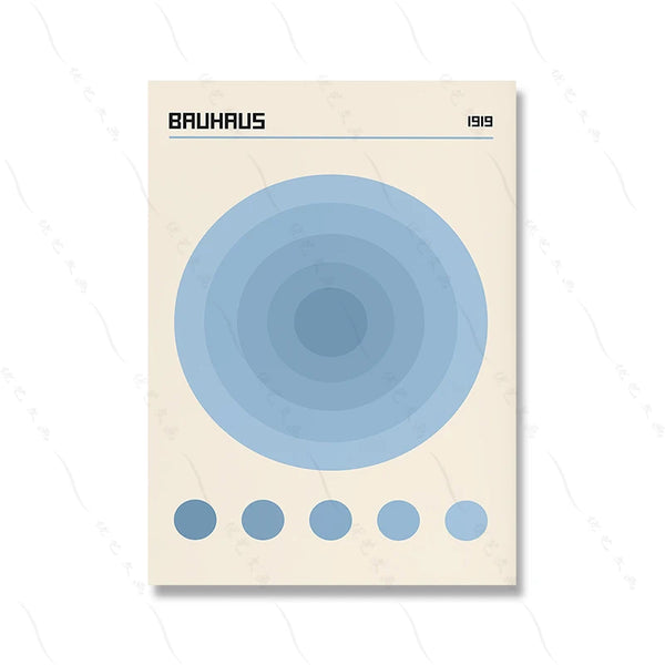 Blue Gallery Wall Art Set – Flower Market & Abstract Prints